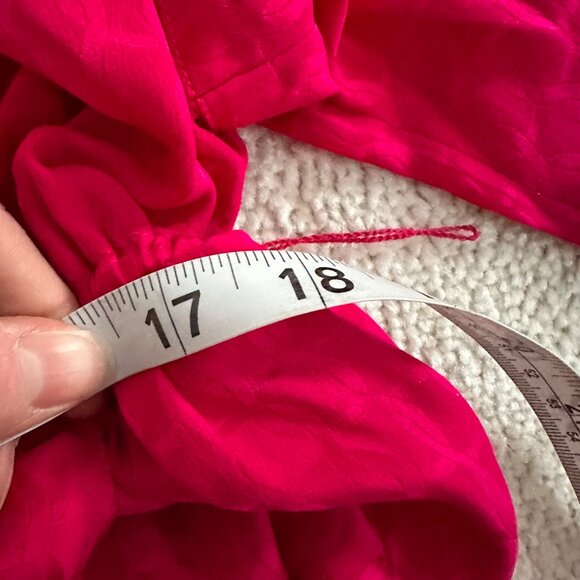 Argenti Vintage 100% Silk Wrap Belted Dress Pink Fuchsia with Belt & Gold-Button - Picture 4 of 6